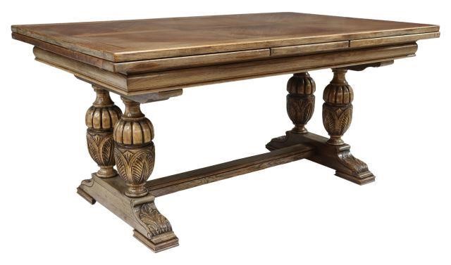 FRENCH RENAISSANCE STYLE OAK DRAW LEAF 357b10