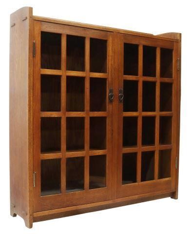 STICKLEY CRAFTSMAN 645 OAK BOOKCASE  357b2d