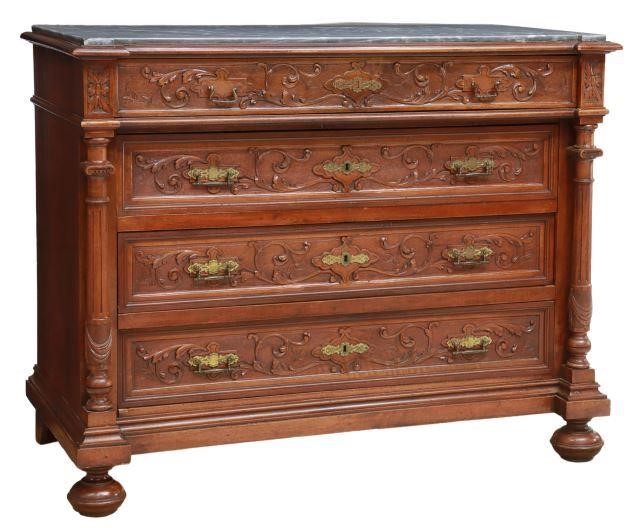 CONTINENTAL MARBLE-TOP MAHOGANY