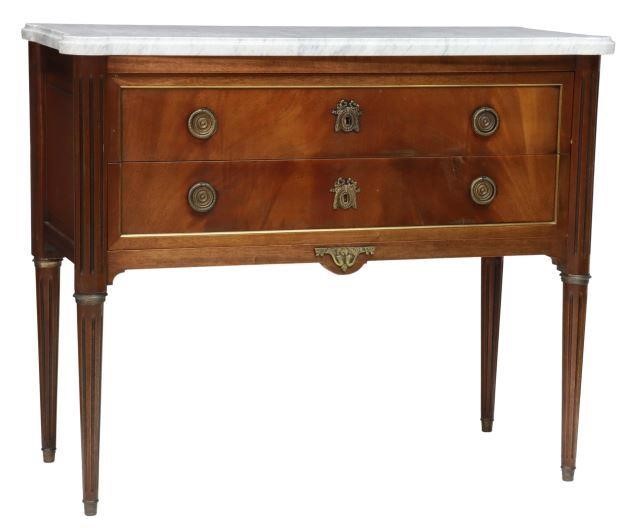 FRENCH LOUIS XVI STYLE MARBLE-TOP