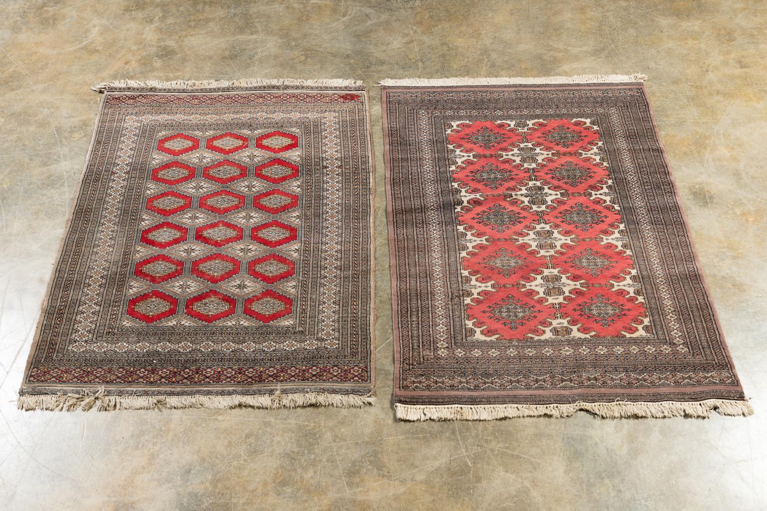 TWO HAND KNOTTED WOOL BALOUCH DESIGN 357cbb