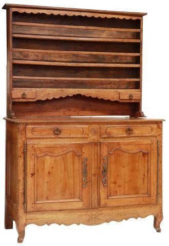 FRENCH PROVINCIAL FRUITWOOD VAISSELIER,