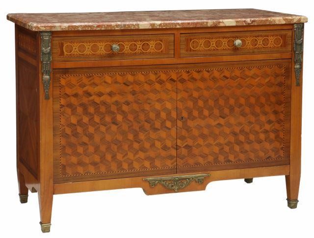 FRENCH LOUIS XVI STYLE MARBLE TOP 357d3c