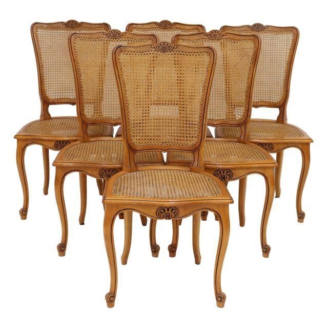  6 FRENCH LOUIS XV STYLE FRUITWOOD 357d42