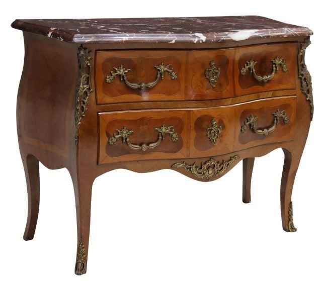 FRENCH LOUIS XV STYLE MARBLE-TOP