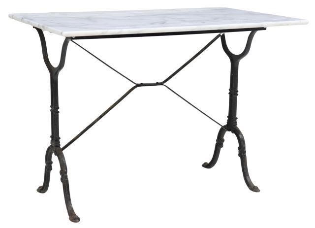 FRENCH MARBLE TOP CAST IRON BISTRO 357d8c