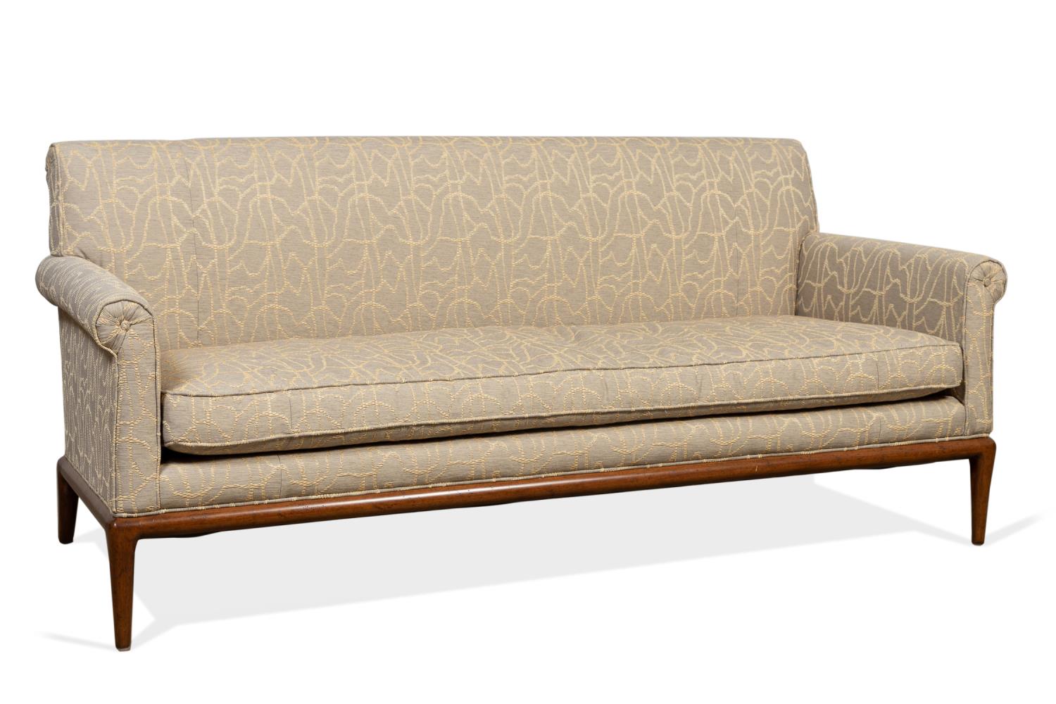 DESIGNER UPHOLSTERED SETTEE, A.