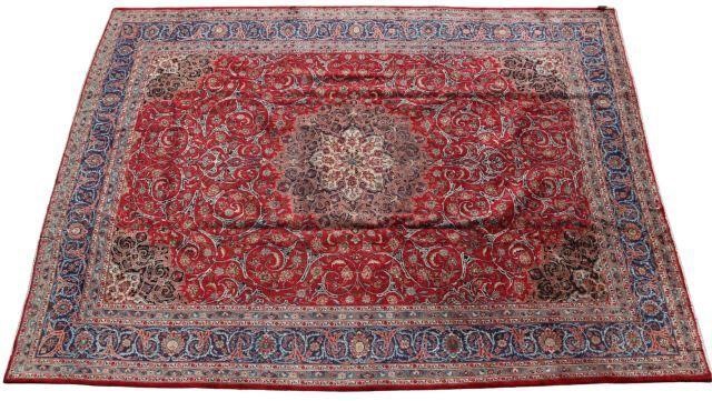 HAND-TIED PERSIAN ISFAHAN RUG,