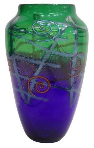 MODERNIST STUDIO ART GLASS VASEModernist 357e24