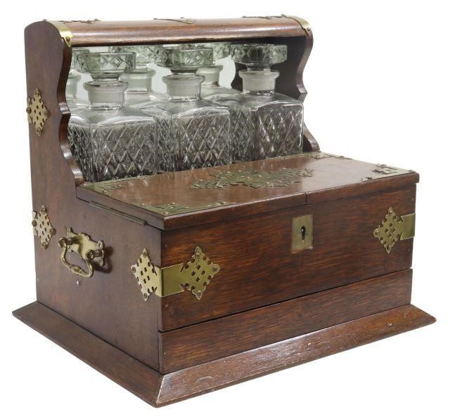 ENGLISH VICTORIAN OAK CASED TANTALUS 357e6d