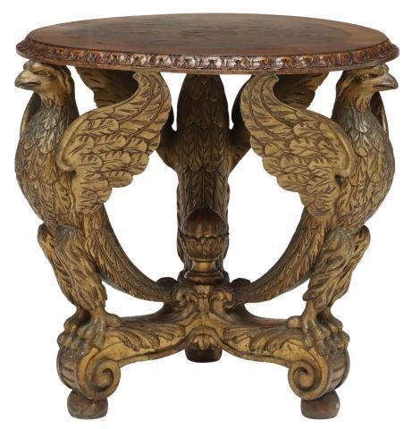 CONTINENTAL CARVED EAGLE BURLWOOD SIDE