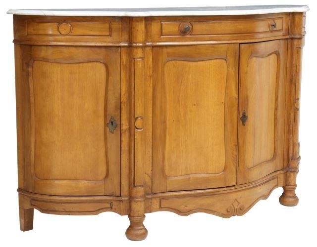 FRENCH PROVINCIAL MARBLE-TOP FRUITWOOD