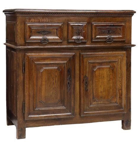 FRENCH PROVINCIAL OAK SIDEBOARD,