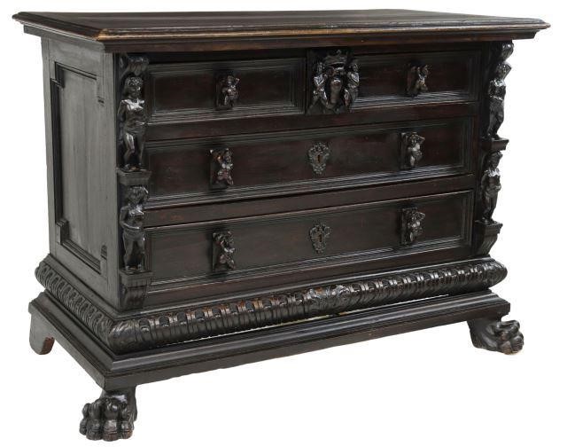 ITALIAN RENAISSANCE REVIVAL EBONIZED