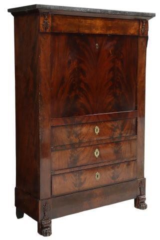 FRENCH EMPIRE FLAME MAHOGANY SECRETAIRE 357ea1