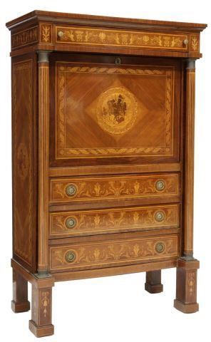 ITALIAN EMPIRE MARQUETRY FALL FRONT 357e9c