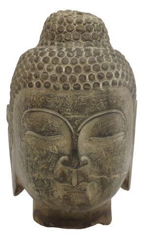 CARVED STONE HEAD OF THE BUDDHACarved 357eb1