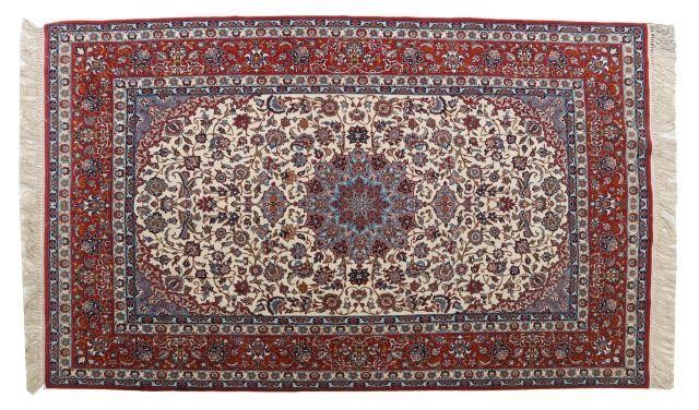 HAND-TIED PERSIAN ISFAHAN RUG,