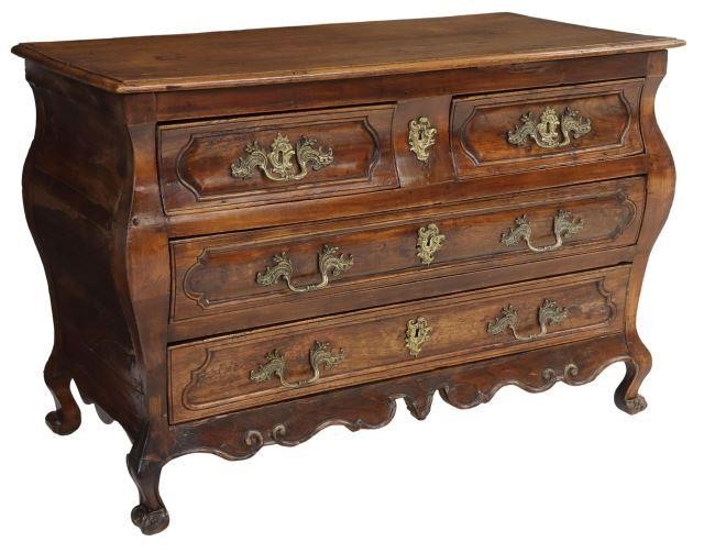 FRENCH LOUIS XV PERIOD ELM COMMODE