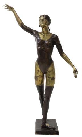 LIFE-SIZE BRONZE BALLERINA SCULPTURE,