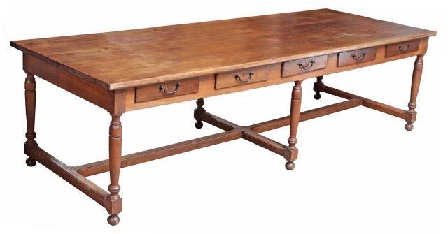 FRENCH PROVINCIAL FARMHOUSE TABLE,