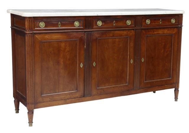 LOUIS XVI STYLE MARBLE TOP MAHOGANY 357ee2