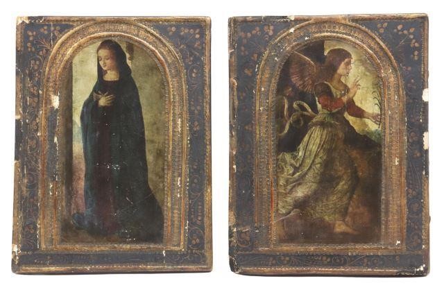2 RELIGIOUS PRINTS ON BOARD HOLY 357f1f