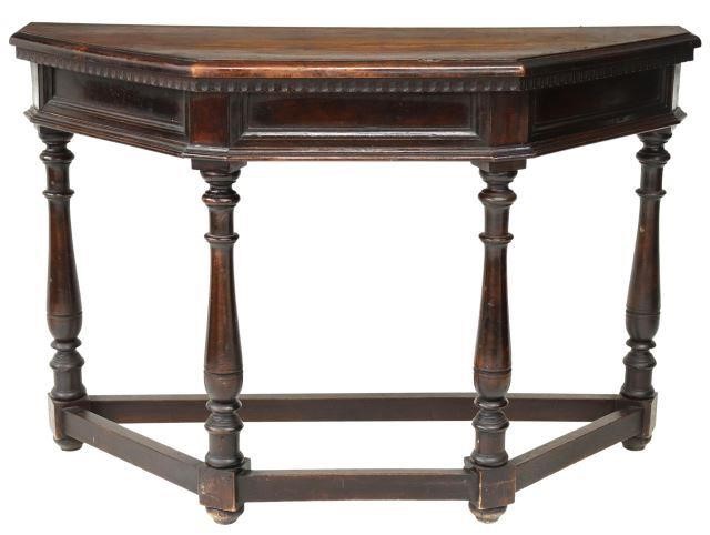 RUSTIC ITALIAN CANTED CONSOLE TABLERustic