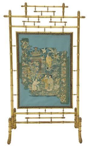 VICTORIAN FAUX BAMBOO FIRESCREEN