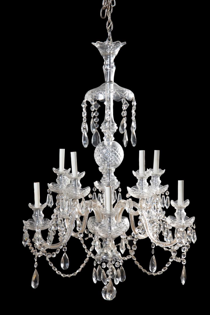 GEORGIAN STYLE TEN LIGHT CRYSTAL 357fcd