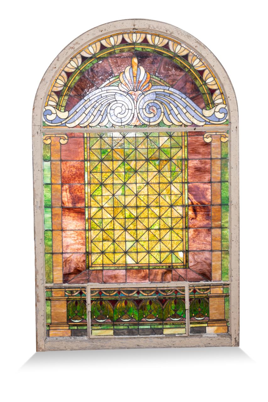 OVERSIZED BEAUX ARTS STAINED GLASS 358020