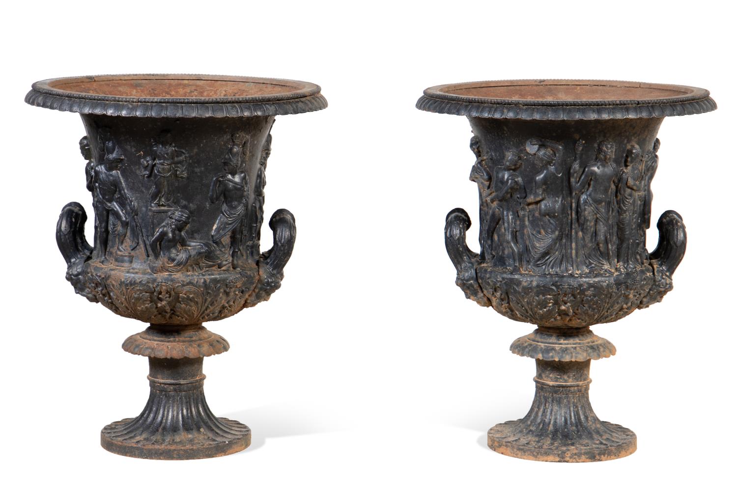 PAIR, CLASSICAL STYLE BLACK CAST