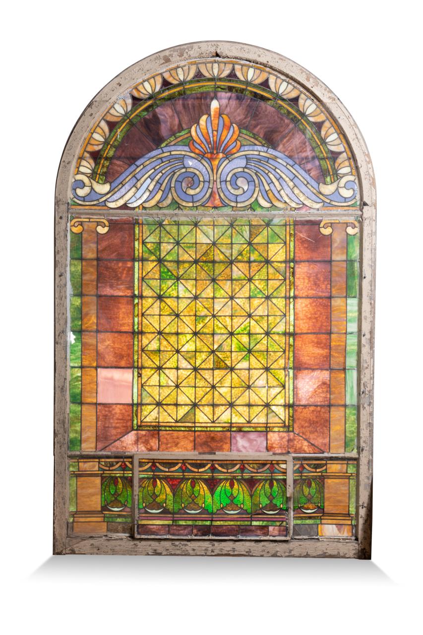 OVERSIZED BEAUX ARTS STAINED GLASS 358023