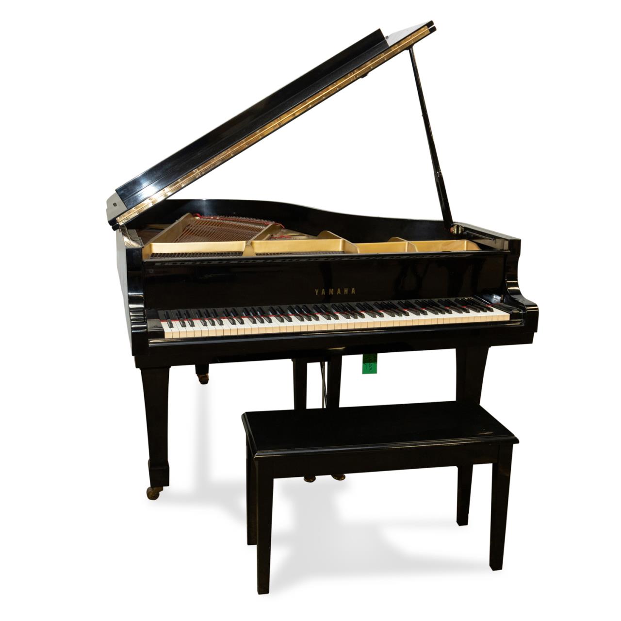 YAMAHA EBONY GRAND PIANO WITH BENCH,