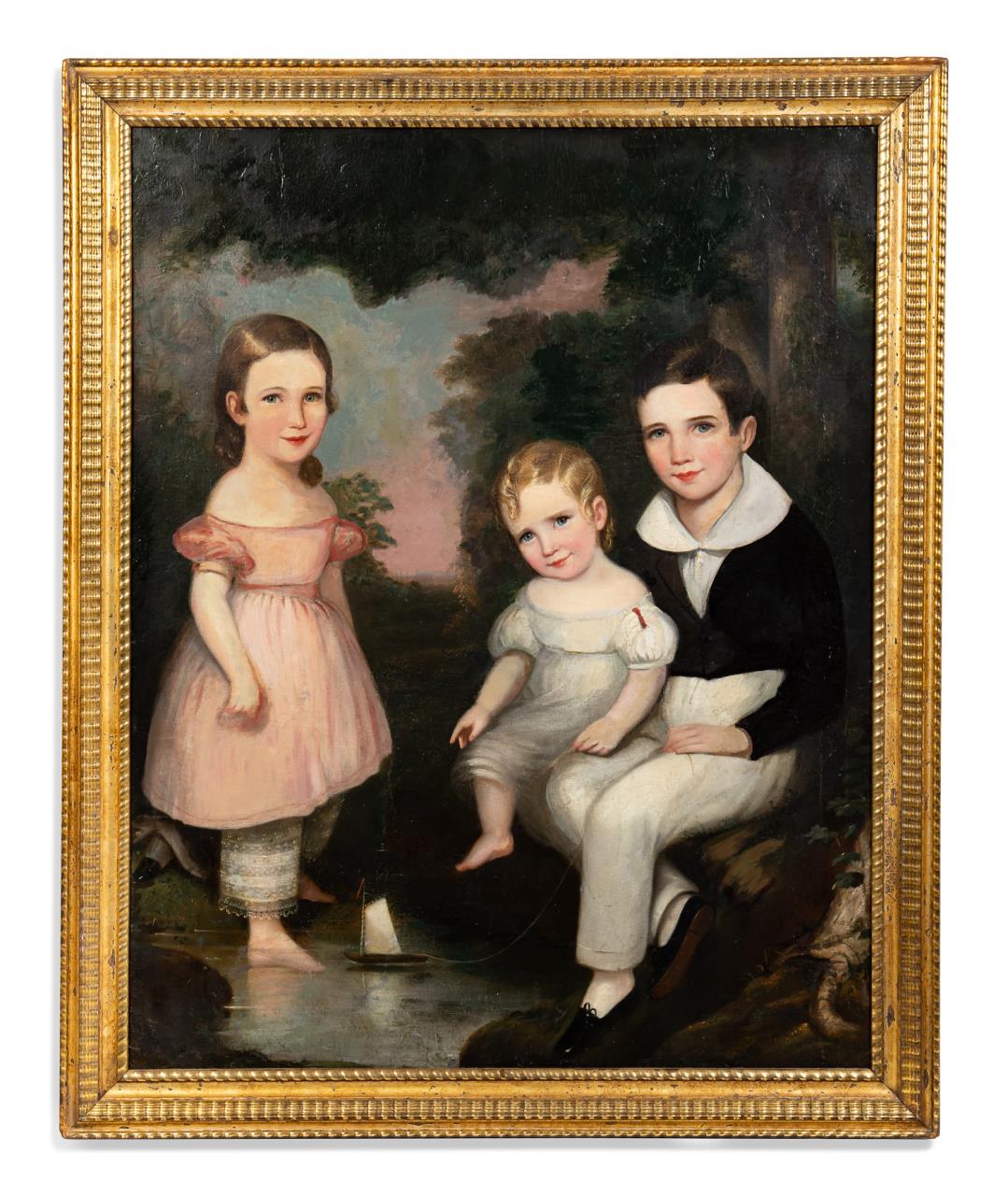 GEORGE COOKE, THREE CHILDREN C. 1845