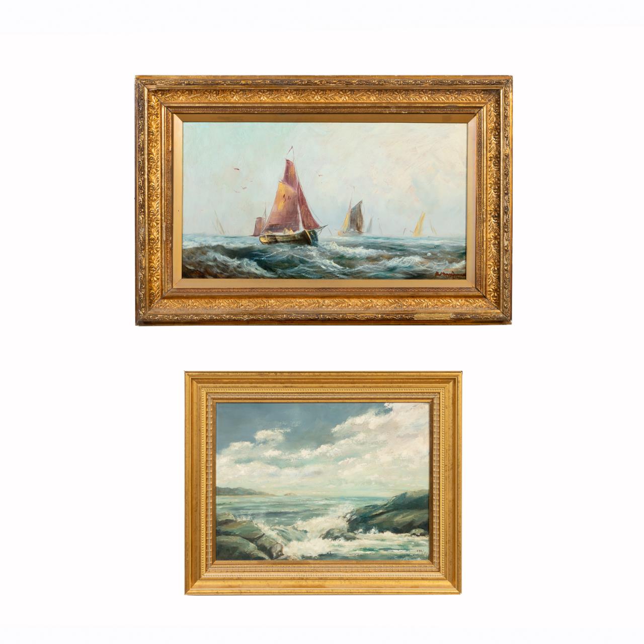 TWO MARITIME & OCEAN WAVE SCENE