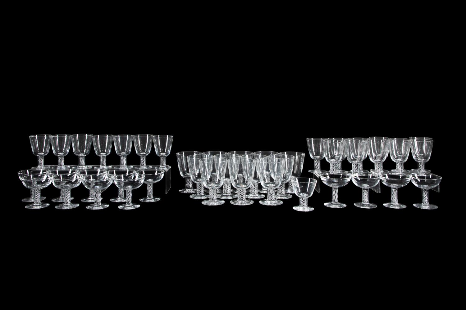 SET OF STEUBEN AIR TWIST GLASS