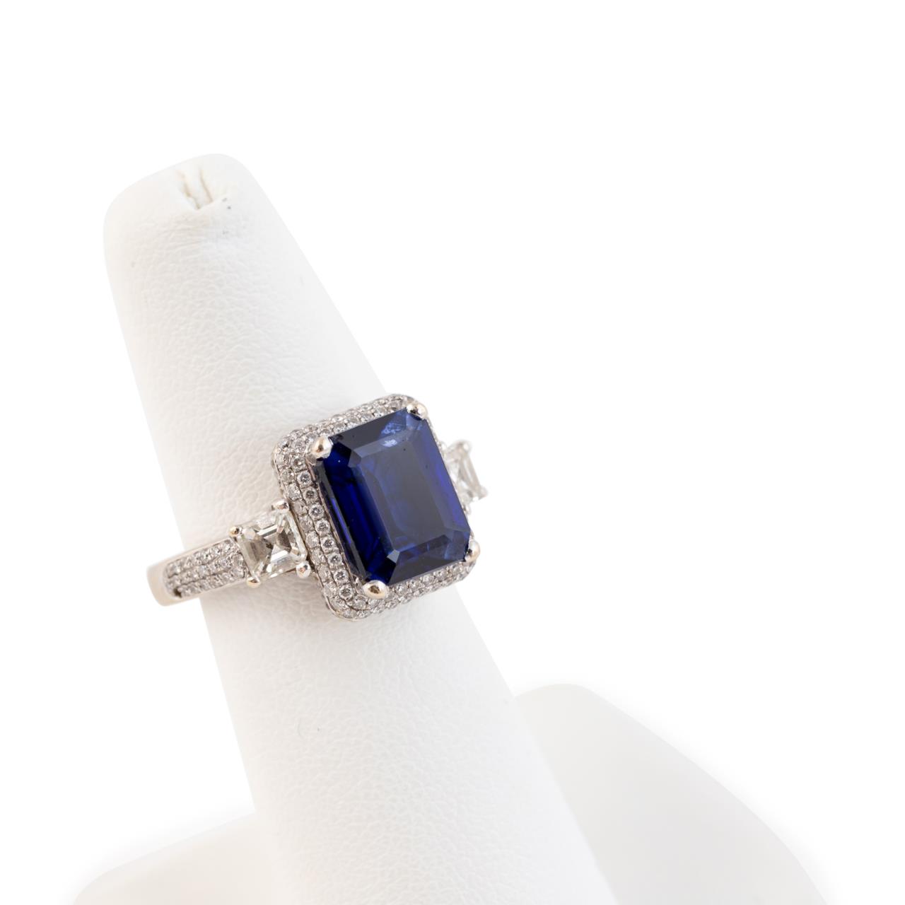 18K WHITE GOLD 4 88 CT SAPPHIRE 3580a8