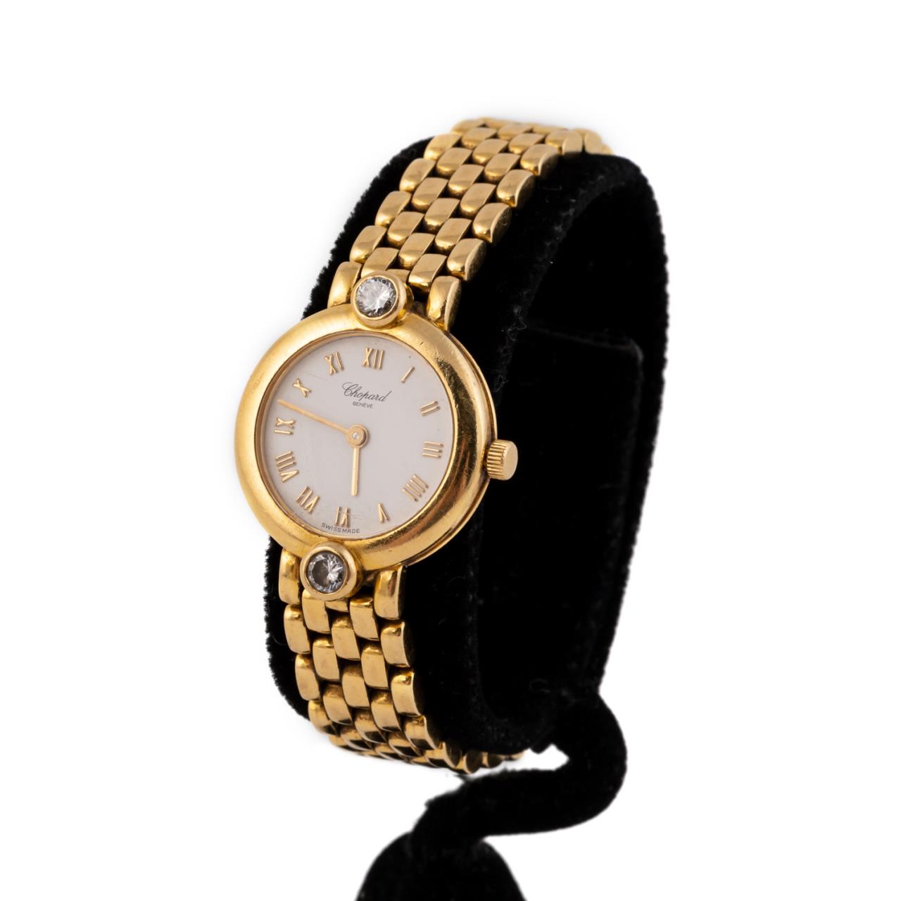 CHOPARD 18K YELLOW GOLD & DIAMOND LADIES