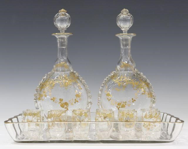 (15) FRENCH PARCEL GILT CRYSTAL