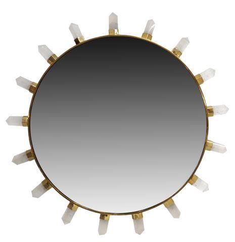 GILT METAL & ROCK CRYSTAL SUNBURST