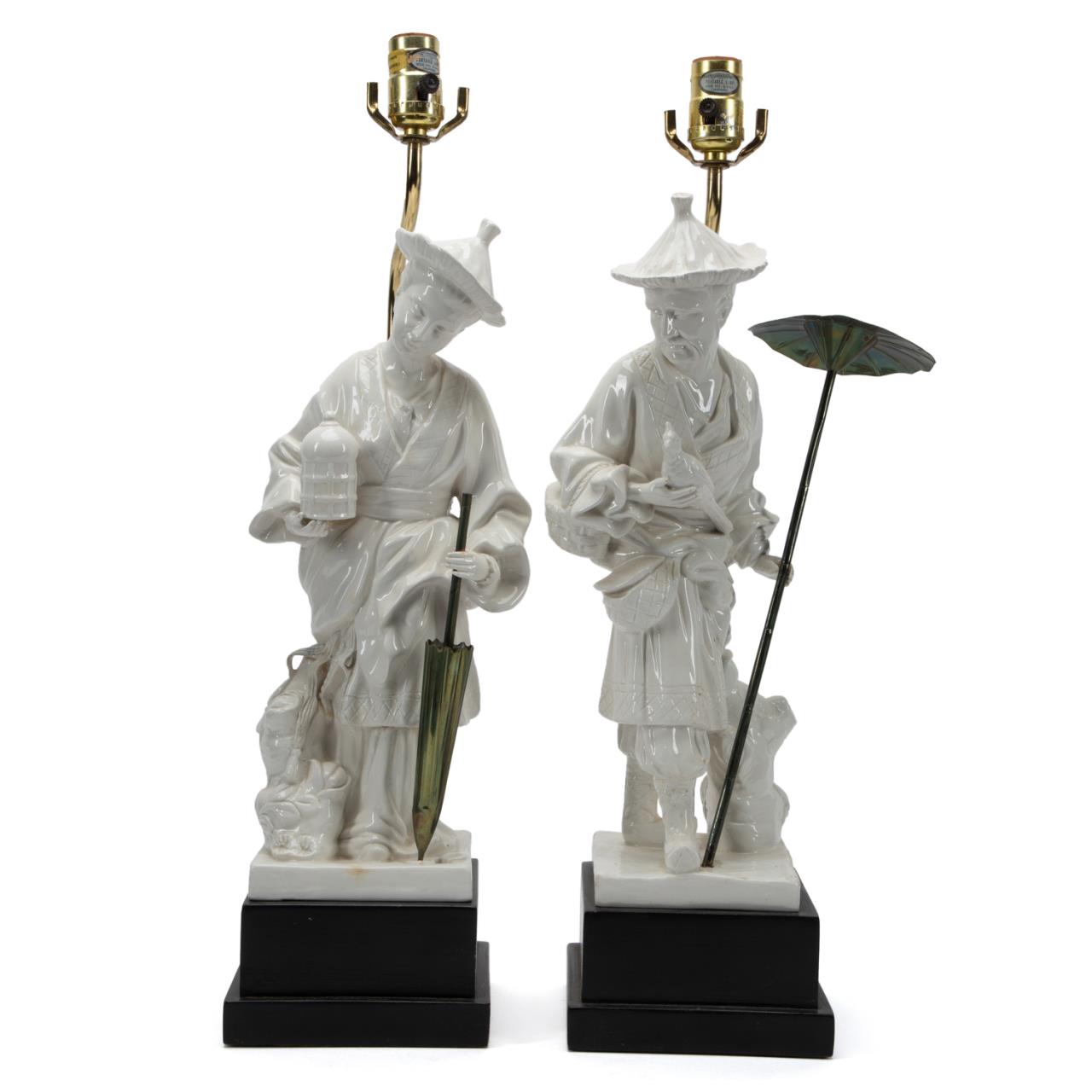 PAIR CHAPMAN BLANC DE CHINE FIGURAL 35815a