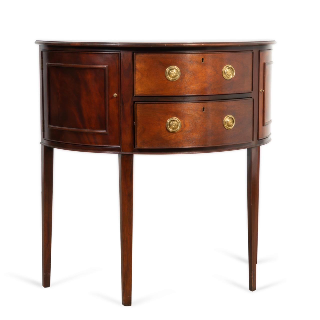 BAKER DEMILUNE CONSOLE, HISTORIC