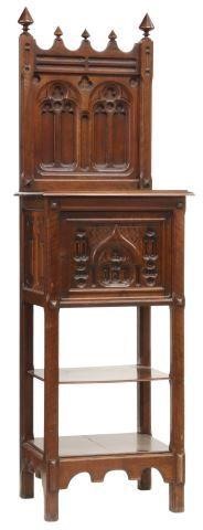 FRENCH GOTHIC REVIVAL WALNUT CABINET  358188