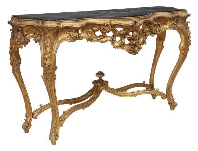 LOUIS XV STYLE MARBLE TOP GILT 358197