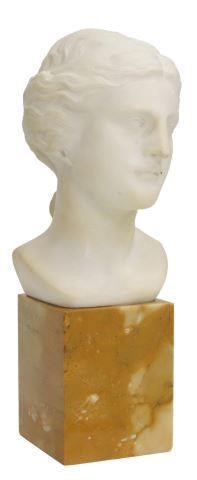 NEOCLASSICAL CARVED ALABASTER BUST 358203