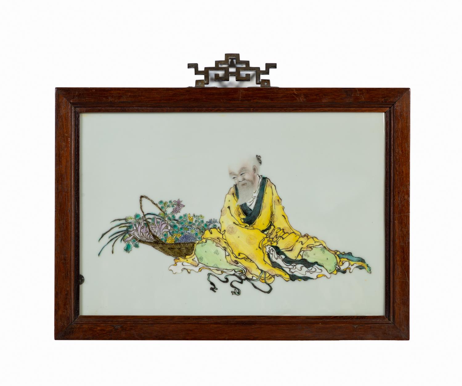 FRAMED CHINESE PORCELAIN FIGURAL 358242