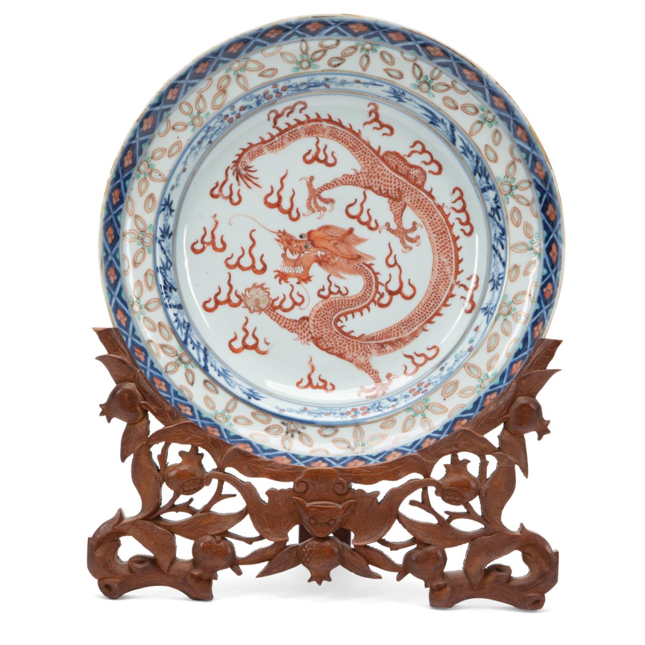 RICE GRAIN DRAGON MOTIF PORCELAIN