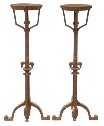  2 ANTIQUE FRENCH WROUGHT IRON 358254