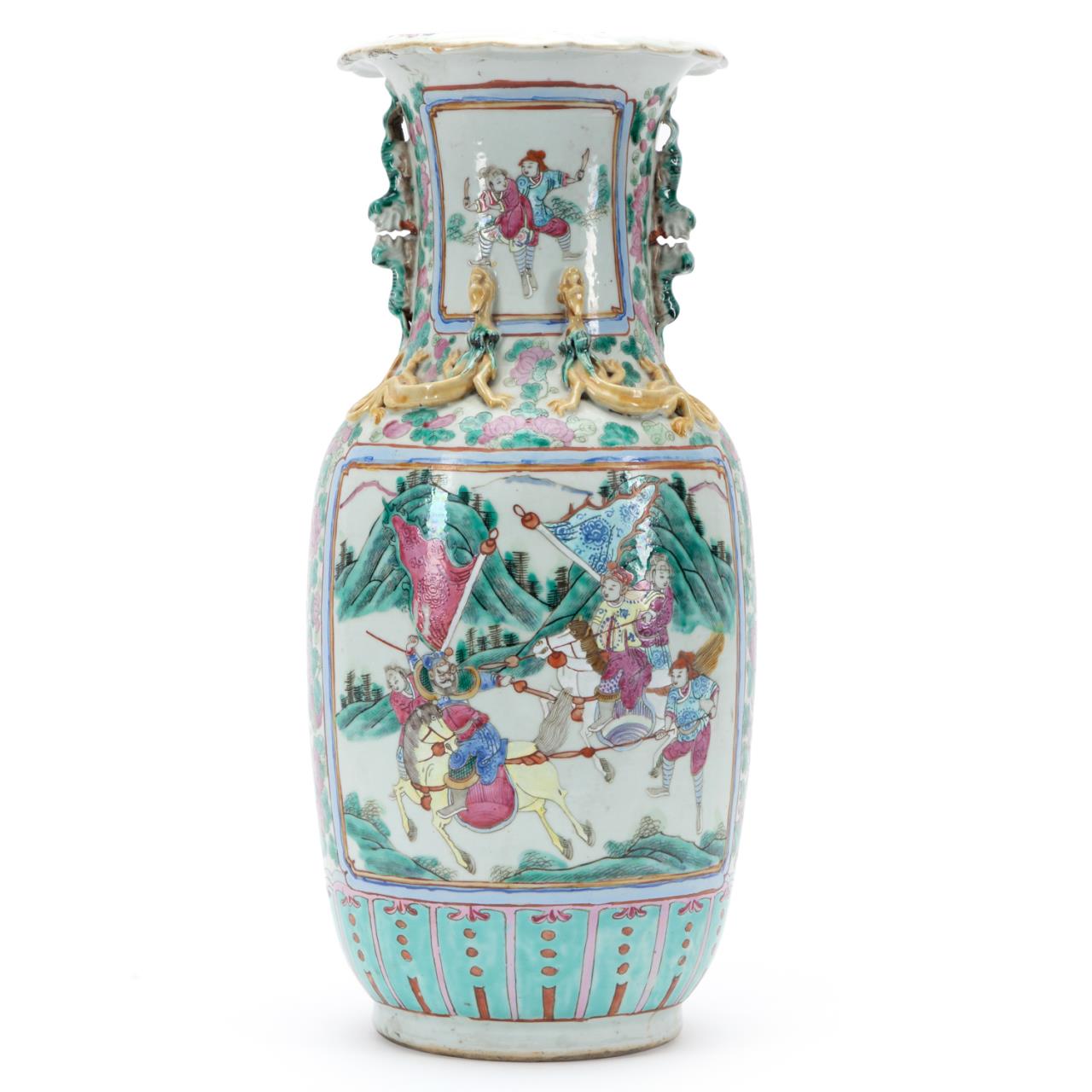 CHINESE FAMILLE ROSE BALUSTER VASE